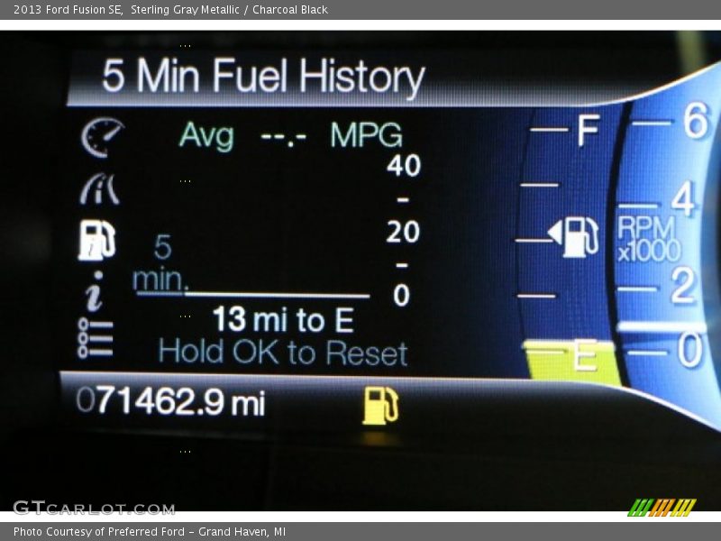 Sterling Gray Metallic / Charcoal Black 2013 Ford Fusion SE