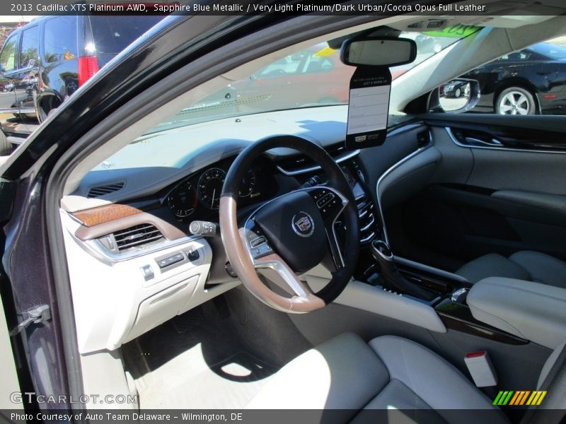 Sapphire Blue Metallic / Very Light Platinum/Dark Urban/Cocoa Opus Full Leather 2013 Cadillac XTS Platinum AWD