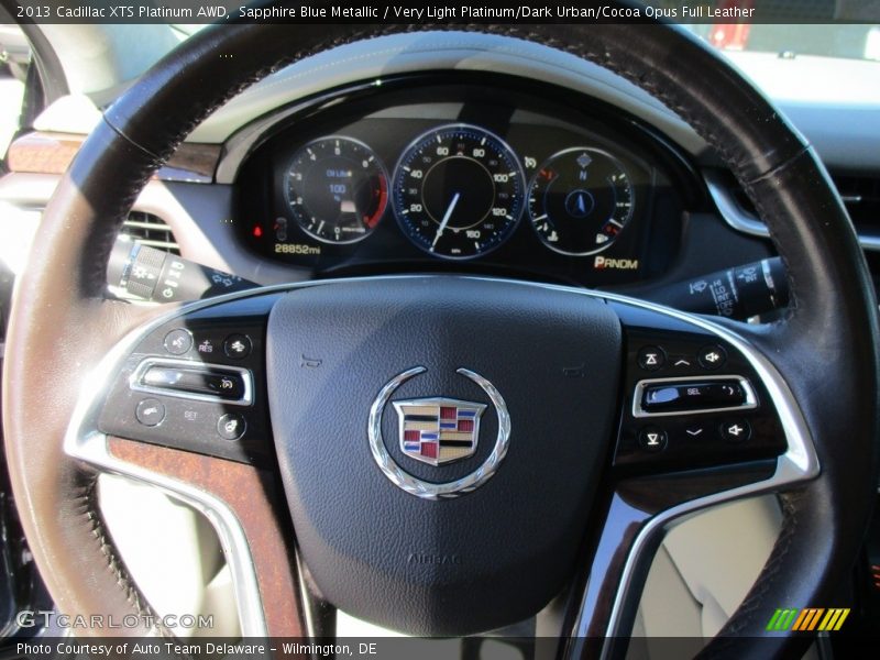 Sapphire Blue Metallic / Very Light Platinum/Dark Urban/Cocoa Opus Full Leather 2013 Cadillac XTS Platinum AWD