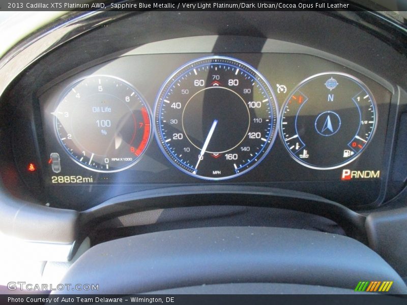 Sapphire Blue Metallic / Very Light Platinum/Dark Urban/Cocoa Opus Full Leather 2013 Cadillac XTS Platinum AWD