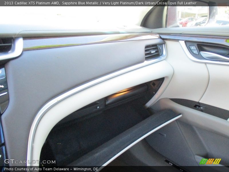 Sapphire Blue Metallic / Very Light Platinum/Dark Urban/Cocoa Opus Full Leather 2013 Cadillac XTS Platinum AWD