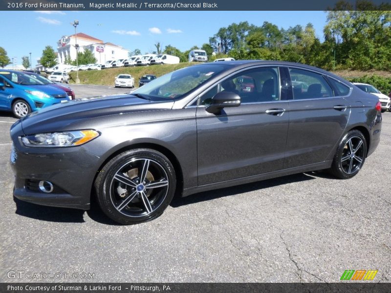 Magnetic Metallic / Terracotta/Charcoal Black 2016 Ford Fusion Titanium