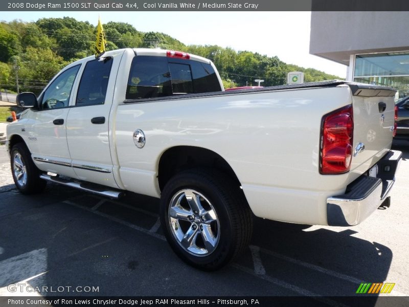 Cool Vanilla White / Medium Slate Gray 2008 Dodge Ram 1500 SLT Quad Cab 4x4