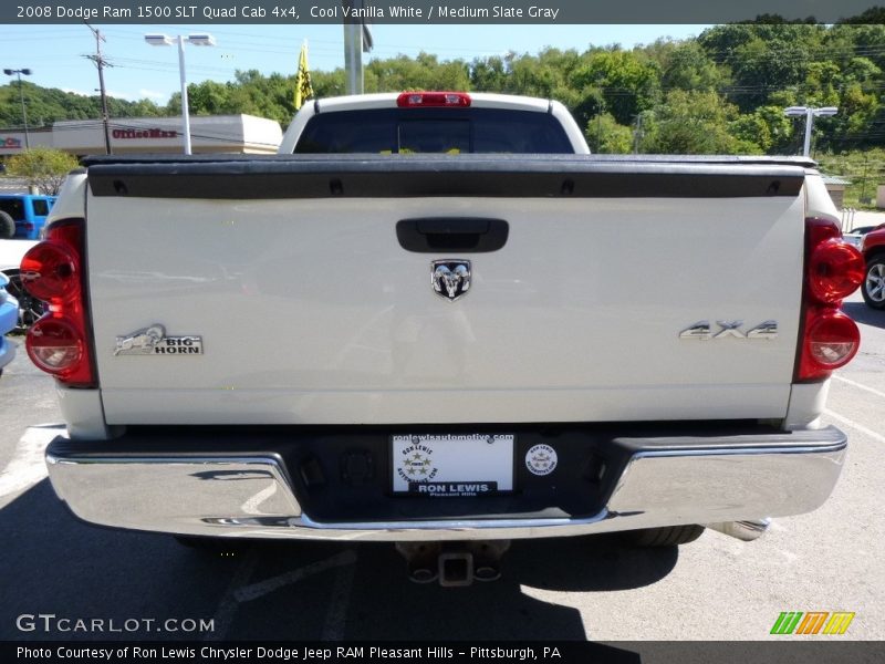 Cool Vanilla White / Medium Slate Gray 2008 Dodge Ram 1500 SLT Quad Cab 4x4