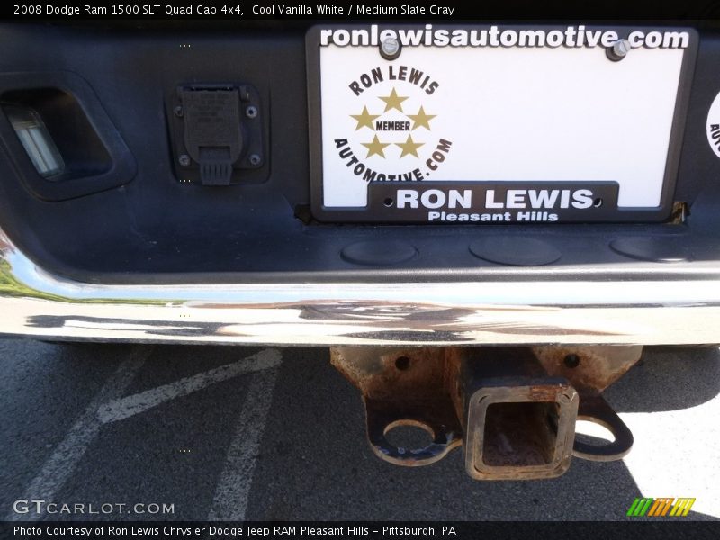 Cool Vanilla White / Medium Slate Gray 2008 Dodge Ram 1500 SLT Quad Cab 4x4