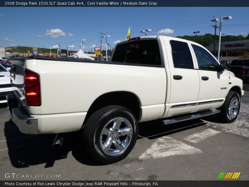 Cool Vanilla White / Medium Slate Gray 2008 Dodge Ram 1500 SLT Quad Cab 4x4