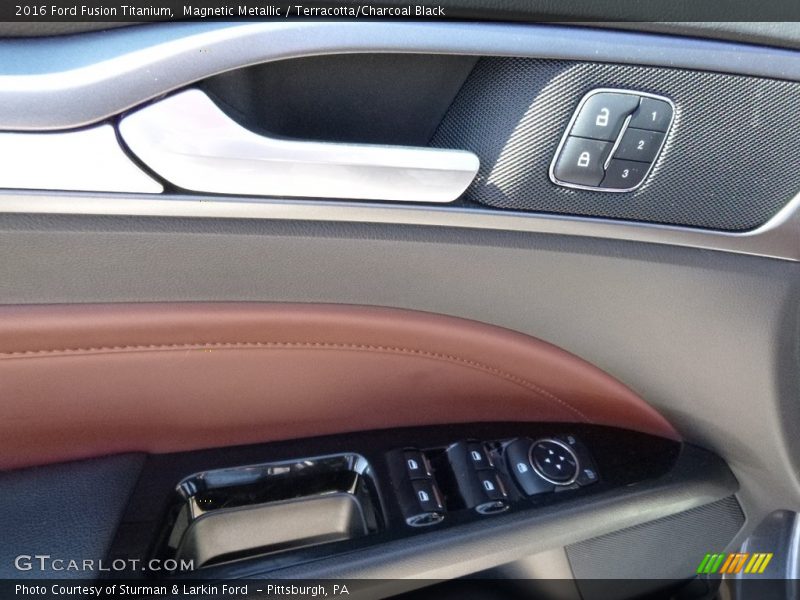 Magnetic Metallic / Terracotta/Charcoal Black 2016 Ford Fusion Titanium