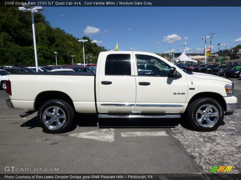 Cool Vanilla White / Medium Slate Gray 2008 Dodge Ram 1500 SLT Quad Cab 4x4