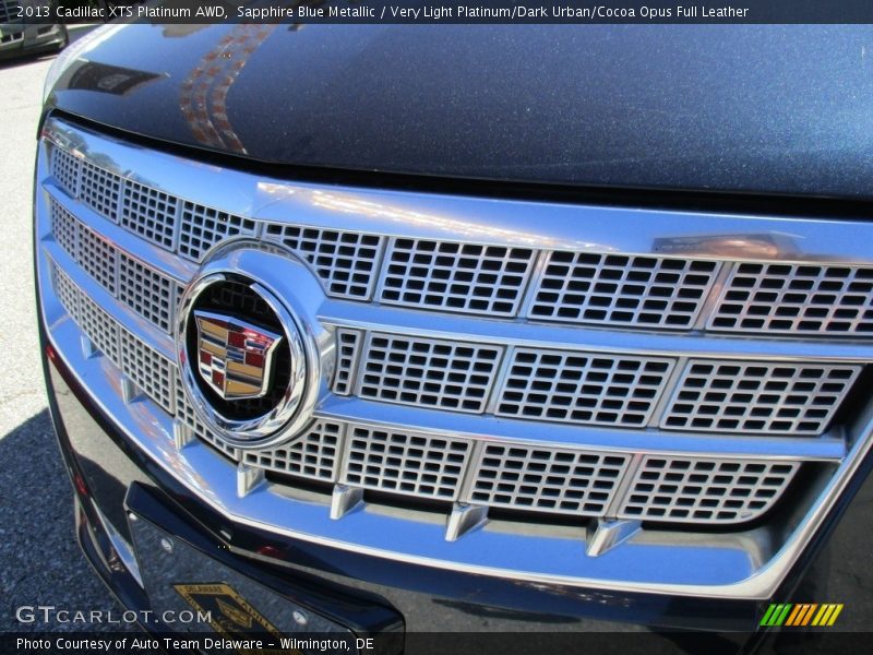 Sapphire Blue Metallic / Very Light Platinum/Dark Urban/Cocoa Opus Full Leather 2013 Cadillac XTS Platinum AWD