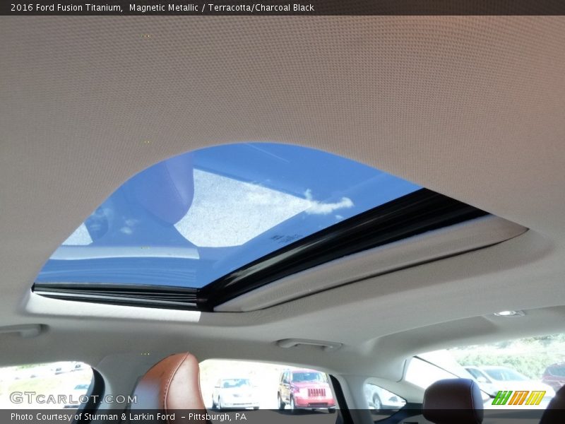 Magnetic Metallic / Terracotta/Charcoal Black 2016 Ford Fusion Titanium