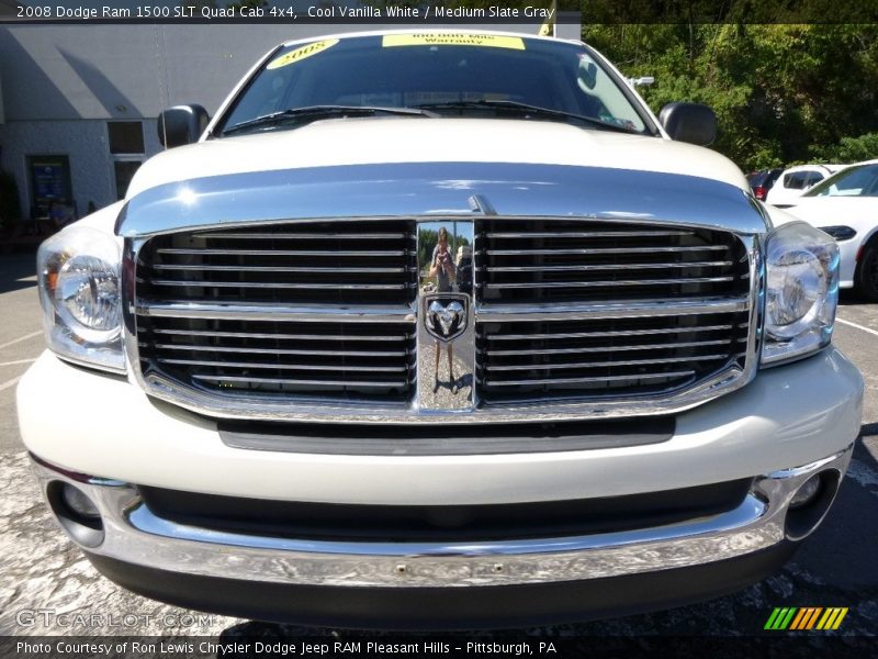 Cool Vanilla White / Medium Slate Gray 2008 Dodge Ram 1500 SLT Quad Cab 4x4