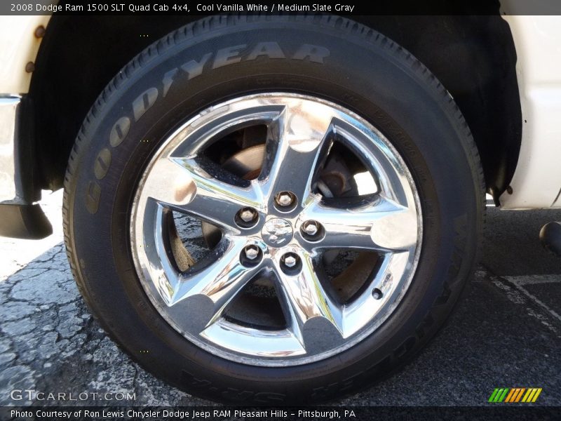 Cool Vanilla White / Medium Slate Gray 2008 Dodge Ram 1500 SLT Quad Cab 4x4