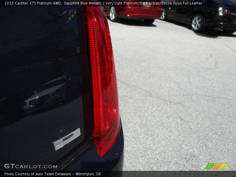 Sapphire Blue Metallic / Very Light Platinum/Dark Urban/Cocoa Opus Full Leather 2013 Cadillac XTS Platinum AWD