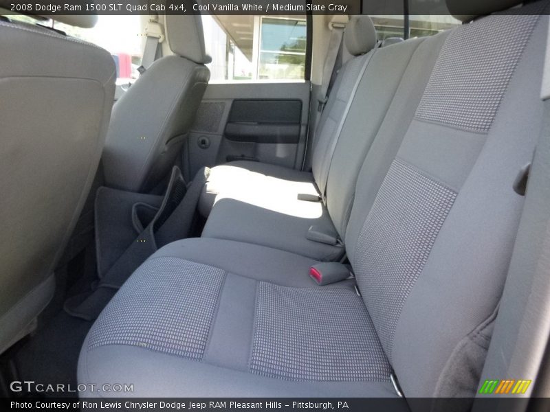 Cool Vanilla White / Medium Slate Gray 2008 Dodge Ram 1500 SLT Quad Cab 4x4