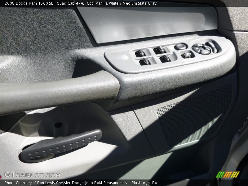 Cool Vanilla White / Medium Slate Gray 2008 Dodge Ram 1500 SLT Quad Cab 4x4
