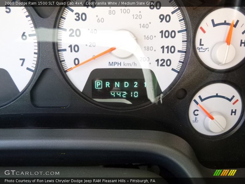 Cool Vanilla White / Medium Slate Gray 2008 Dodge Ram 1500 SLT Quad Cab 4x4