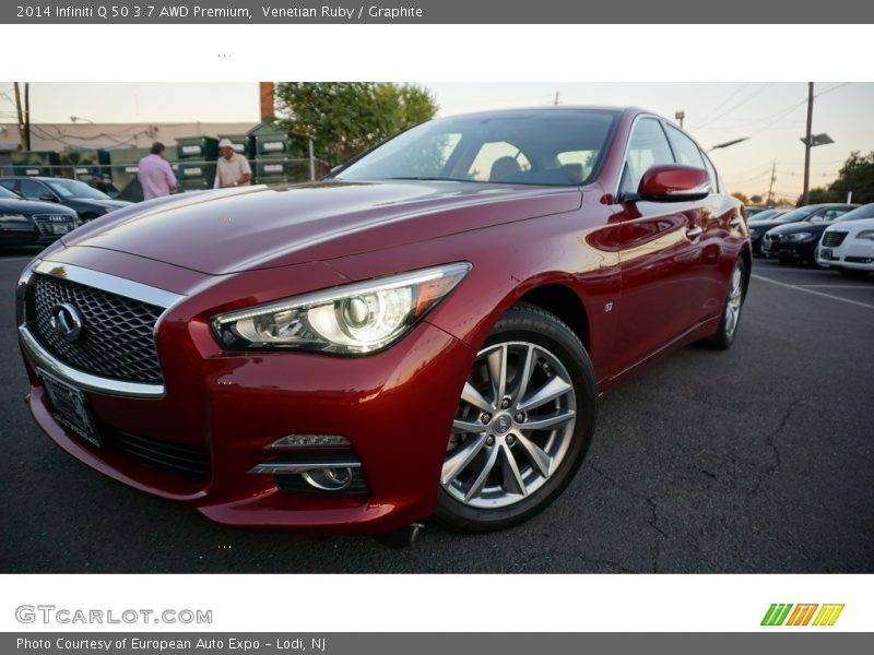 Venetian Ruby / Graphite 2014 Infiniti Q 50 3.7 AWD Premium