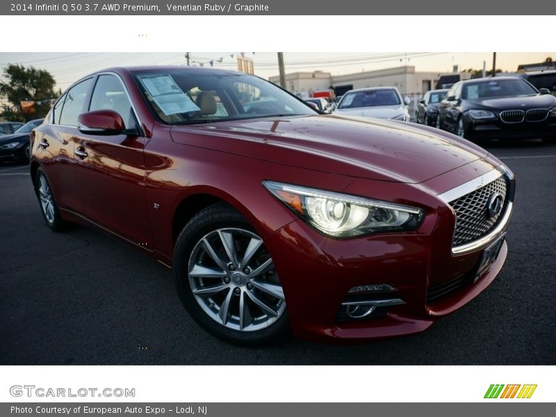 Venetian Ruby / Graphite 2014 Infiniti Q 50 3.7 AWD Premium