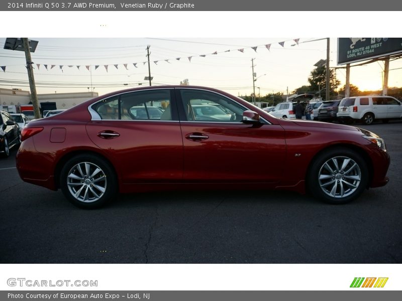 Venetian Ruby / Graphite 2014 Infiniti Q 50 3.7 AWD Premium