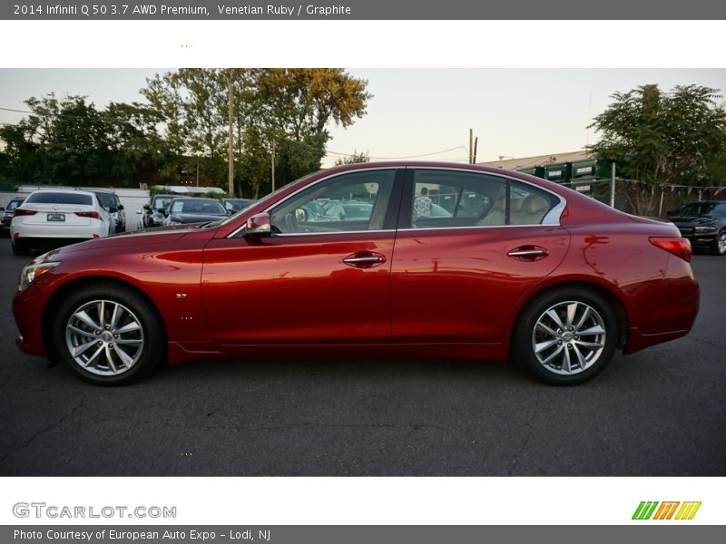 Venetian Ruby / Graphite 2014 Infiniti Q 50 3.7 AWD Premium