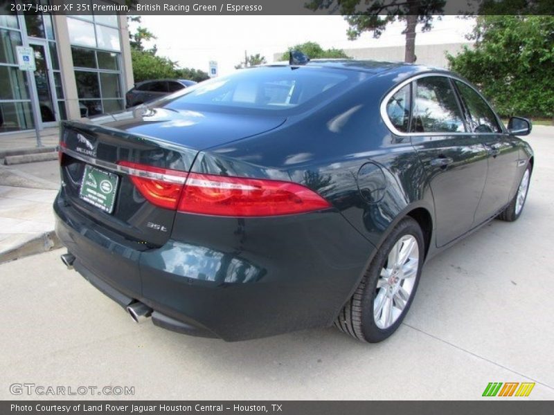 British Racing Green / Espresso 2017 Jaguar XF 35t Premium