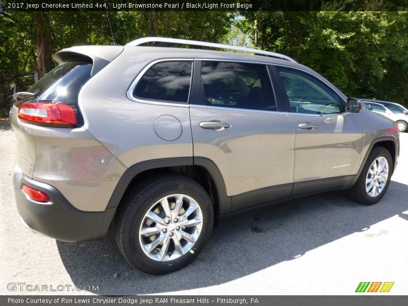 Light Brownstone Pearl / Black/Light Frost Beige 2017 Jeep Cherokee Limited 4x4