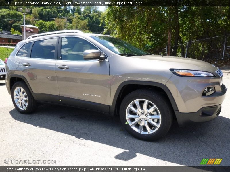 Light Brownstone Pearl / Black/Light Frost Beige 2017 Jeep Cherokee Limited 4x4