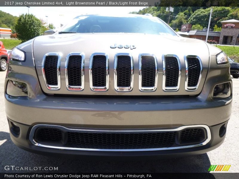 Light Brownstone Pearl / Black/Light Frost Beige 2017 Jeep Cherokee Limited 4x4