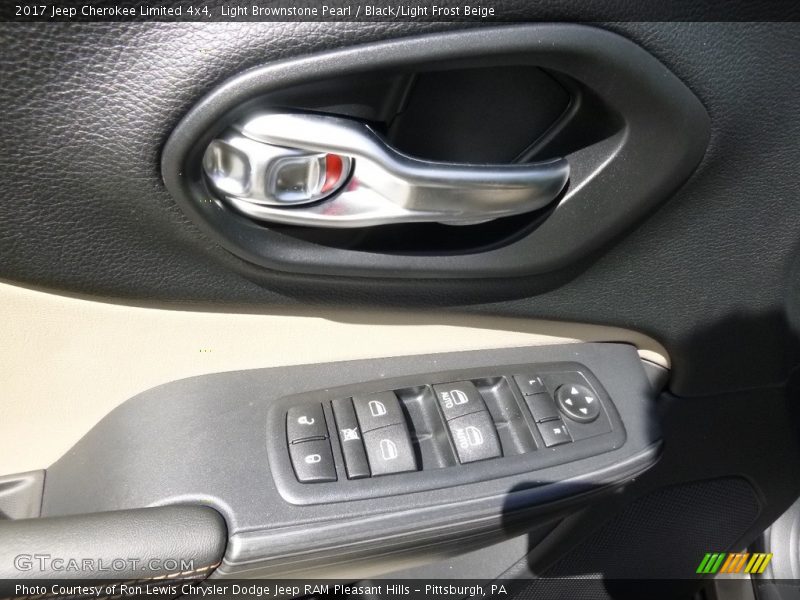 Light Brownstone Pearl / Black/Light Frost Beige 2017 Jeep Cherokee Limited 4x4