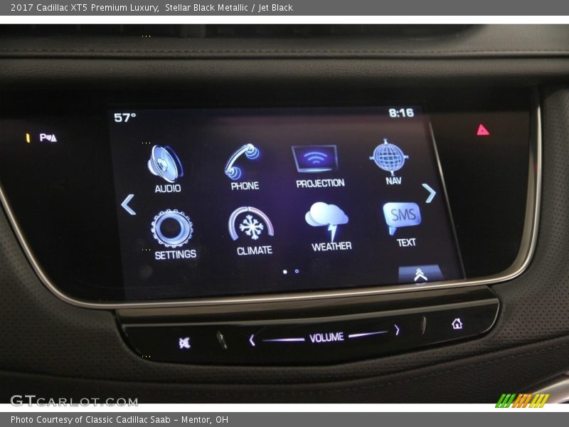 Stellar Black Metallic / Jet Black 2017 Cadillac XT5 Premium Luxury