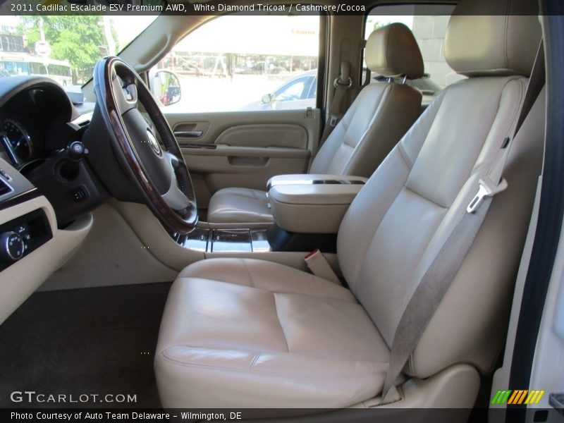 White Diamond Tricoat / Cashmere/Cocoa 2011 Cadillac Escalade ESV Premium AWD