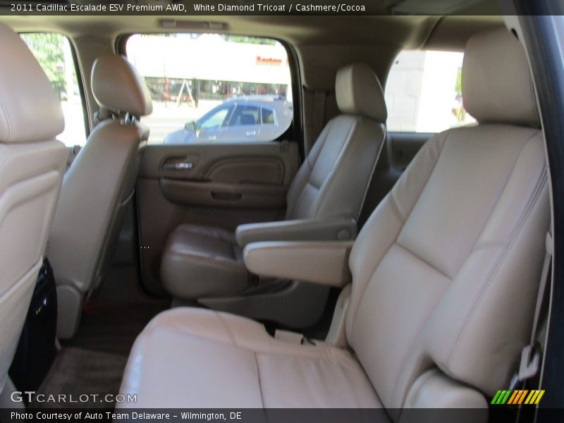 White Diamond Tricoat / Cashmere/Cocoa 2011 Cadillac Escalade ESV Premium AWD