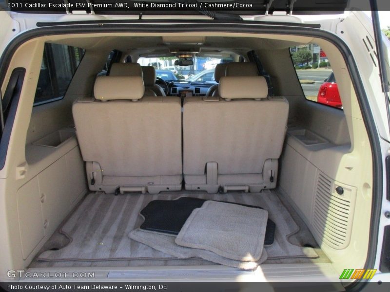 White Diamond Tricoat / Cashmere/Cocoa 2011 Cadillac Escalade ESV Premium AWD