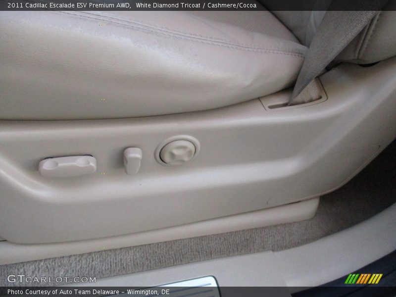 White Diamond Tricoat / Cashmere/Cocoa 2011 Cadillac Escalade ESV Premium AWD