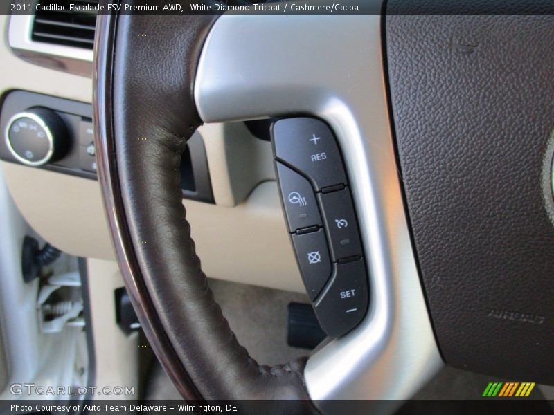 White Diamond Tricoat / Cashmere/Cocoa 2011 Cadillac Escalade ESV Premium AWD