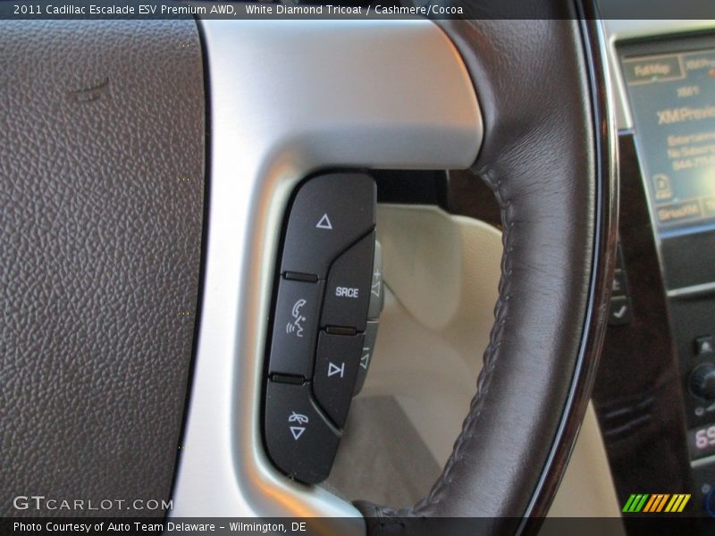 White Diamond Tricoat / Cashmere/Cocoa 2011 Cadillac Escalade ESV Premium AWD