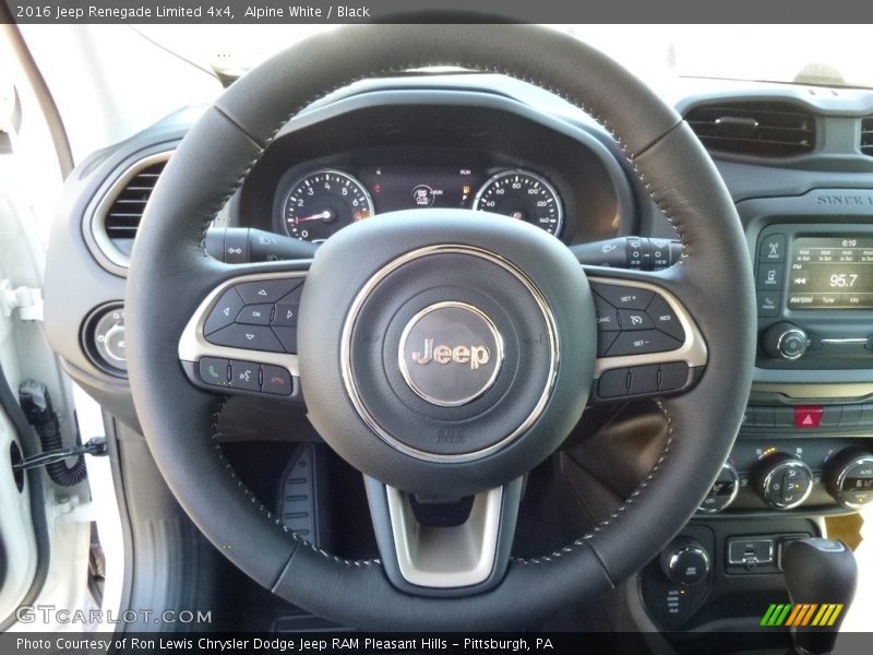 Alpine White / Black 2016 Jeep Renegade Limited 4x4
