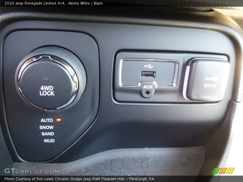 Alpine White / Black 2016 Jeep Renegade Limited 4x4