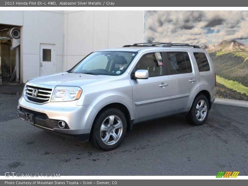 Alabaster Silver Metallic / Gray 2013 Honda Pilot EX-L 4WD