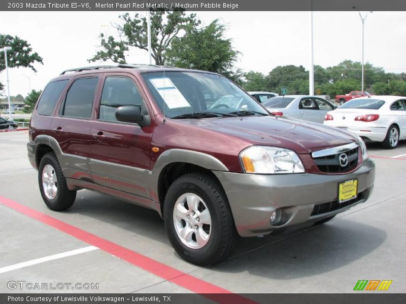 Merlot Pearl Red Metallic / Medium Pebble Beige 2003 Mazda Tribute ES-V6