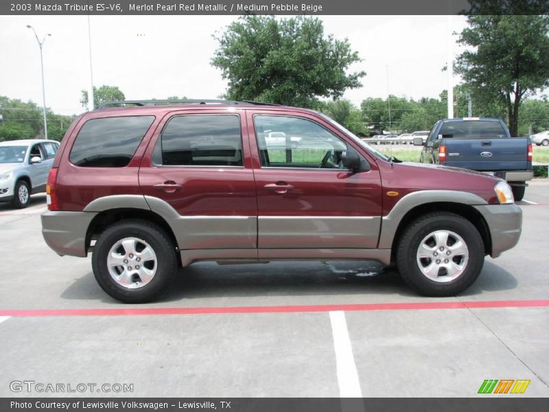 Merlot Pearl Red Metallic / Medium Pebble Beige 2003 Mazda Tribute ES-V6