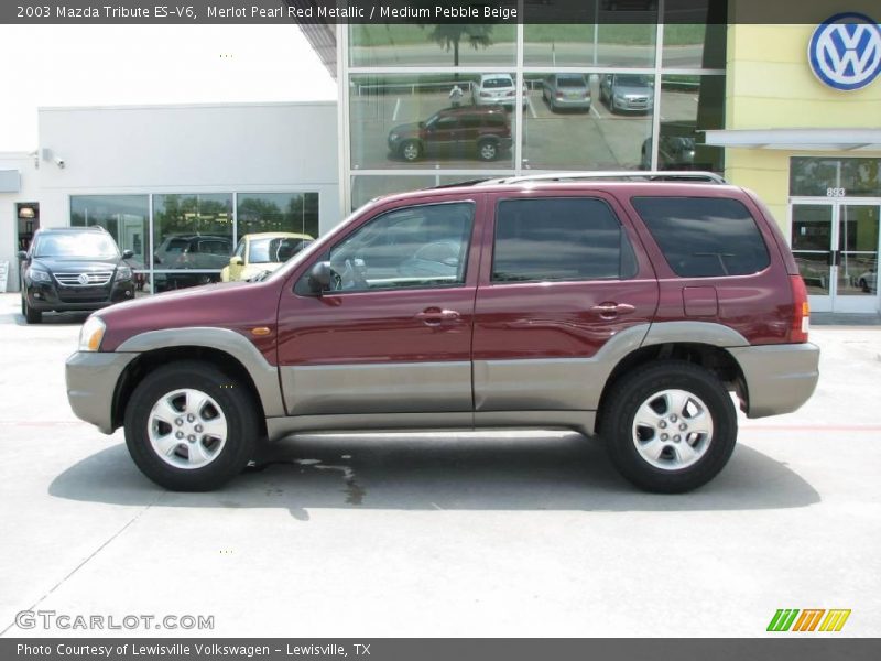 Merlot Pearl Red Metallic / Medium Pebble Beige 2003 Mazda Tribute ES-V6