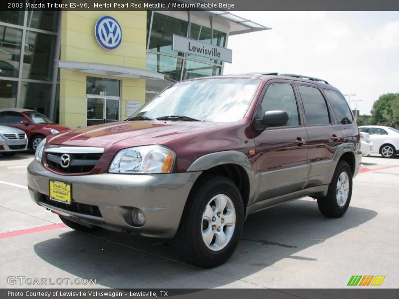 Merlot Pearl Red Metallic / Medium Pebble Beige 2003 Mazda Tribute ES-V6