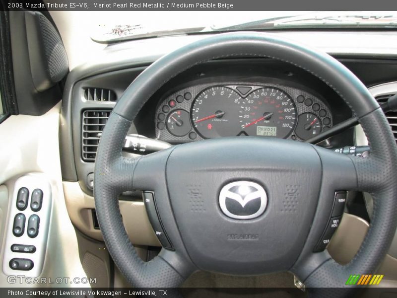 Merlot Pearl Red Metallic / Medium Pebble Beige 2003 Mazda Tribute ES-V6