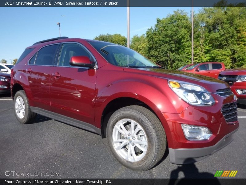 Siren Red Tintcoat / Jet Black 2017 Chevrolet Equinox LT AWD