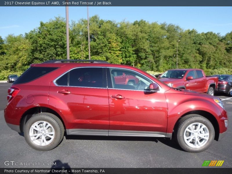 Siren Red Tintcoat / Jet Black 2017 Chevrolet Equinox LT AWD