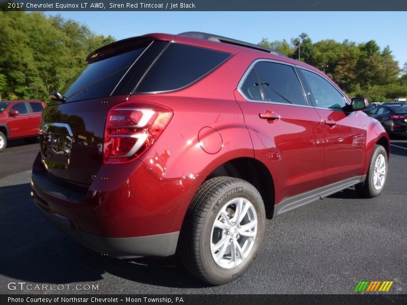 Siren Red Tintcoat / Jet Black 2017 Chevrolet Equinox LT AWD