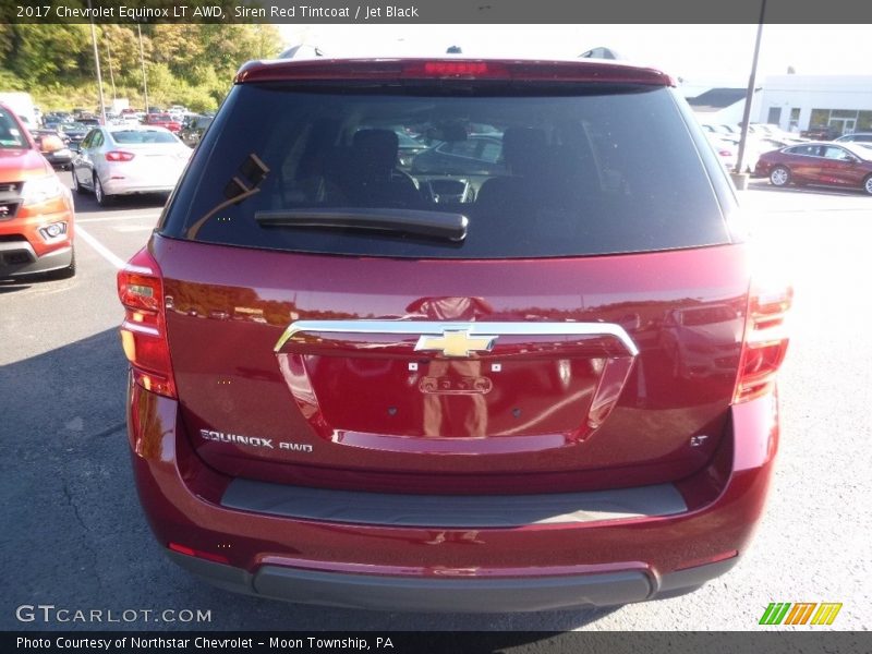 Siren Red Tintcoat / Jet Black 2017 Chevrolet Equinox LT AWD