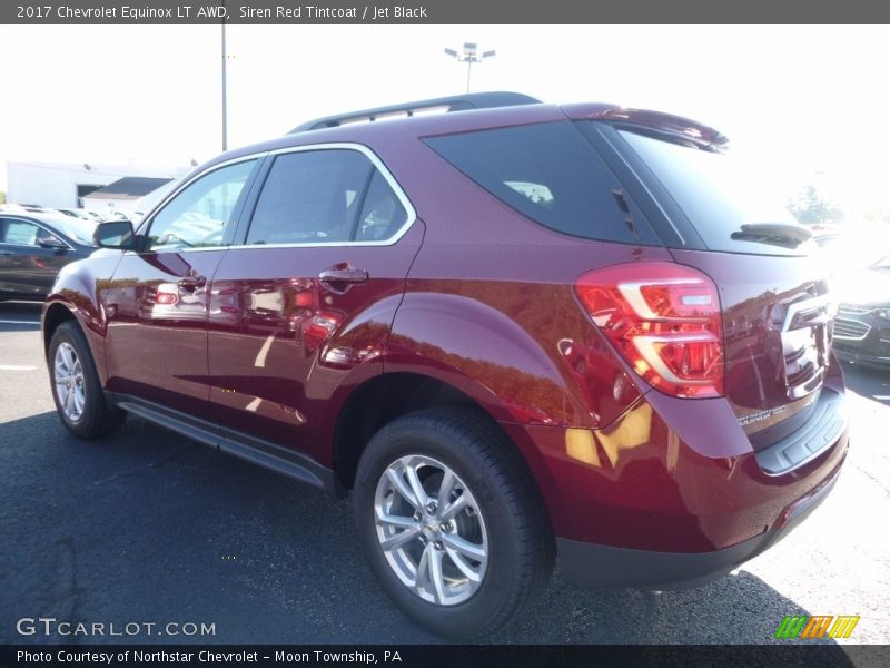 Siren Red Tintcoat / Jet Black 2017 Chevrolet Equinox LT AWD