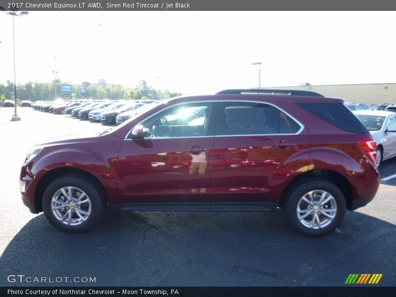 Siren Red Tintcoat / Jet Black 2017 Chevrolet Equinox LT AWD